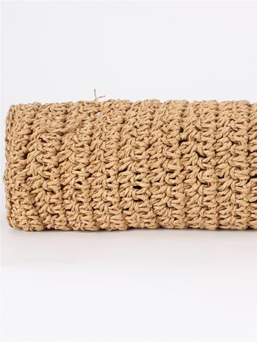 Bolso de mano de playa tejido a mano de ratán miniatura 6