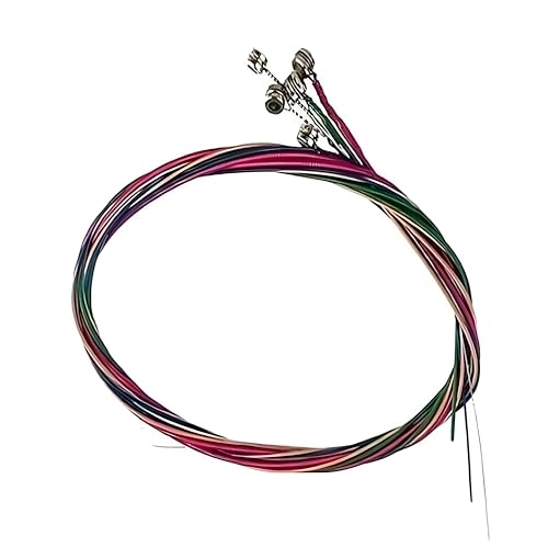 SUKADE 6 cuerdas de guitarra, cuerdas de guitarra acústica de acero inoxidable, cuerdas de repuesto para guitarra acústica (multicolor)