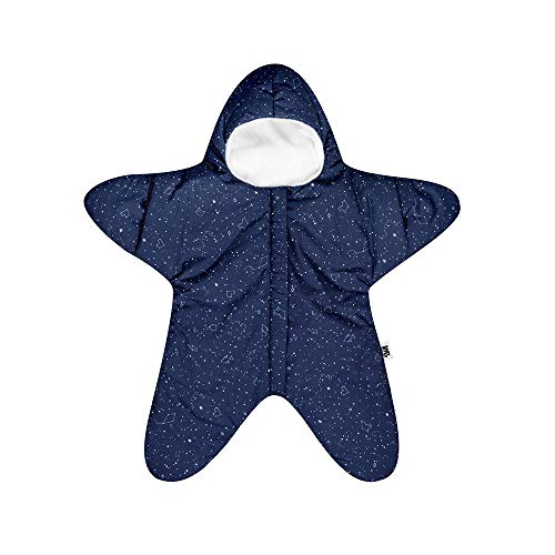 Baby Bites ORIGINAL - Saco estrella AZUL estampado CONSTELACIONES - Modelo ENTRETIEMPO