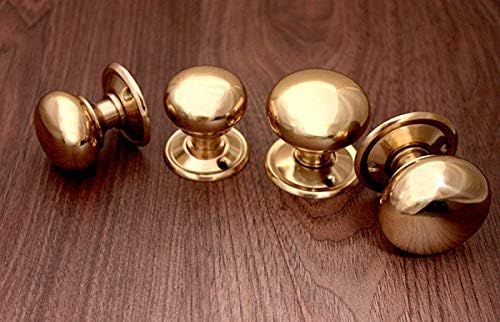 Victorian Period Cottage Pair Door Knob Mortice Handle Brass/Nickel 40mm / 50mm (40mm, Polished Brass)