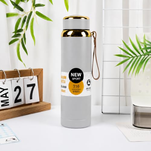 Image of 316 Stainless Steel Water Bottle 1 Litre | Hot & Cold | Durable & Leak-Proof | For Office, Home, Kids, School For Women Men | 1000ml water bottle | Slate Mist