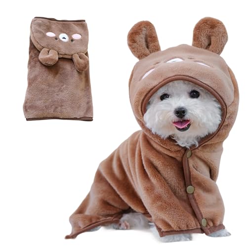 Bata para perros con capucha absorbente y seca rápido