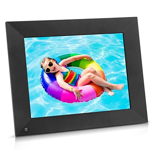BSIMB Digital Picture Frame Digital Photo Frame 9 inch IPS Display 1067x800(4:3) Hi-Res Digital Photo & HD Video Frame and Motion Sensor USB/SD Card Playback Infrared Remote Control M09 (BrulyWood)
