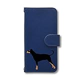 ピンシャー 手帳型 iPhone対応 スマホケース ネイビー Fave フェイブ iPhone15対応 ミニピン ミニチュアピンシャー 犬 ペット スマホカバー スマートフォン 携帯 スマホ ブック型 N013180-0628