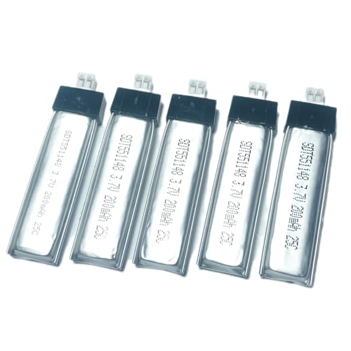 ZQToday 5pcs 3.7V 200mAh 25C LiPo Batteries for WLtoys V911