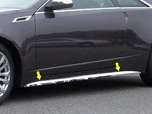 Quality Automotive 2011-2014 Compatible with Cadillac CTS Coupe 4 Piece Stainless Rocker Panel Trim TH50254