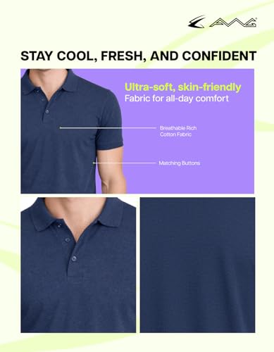 Image of AWG ALL WEATHER GEAR Cotton Rich Solid Polo Tshirt