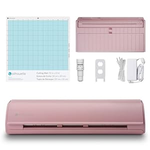 Silhouette Cameo 5 12 inch Vinyl Cutting Machine with Studio Software, Electric Tool and ES Mat Compatible, SNA and IPT, 50 db, Matte Pink Edition