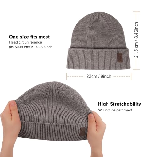 Image of Wmcaps Winter Beanie for Men Women, Fleece Lined Beanie Soft Warm Knit Hat Ski Stocking Cuffed Cap