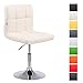 Produktbild CLP Drehstuhl Palma V2 mit hochwertiger Polsterung und Kunstlederbezug I Höhenverstellbarer Esszimmerstuhl mit Metallgestell in Chrom-Optik Creme