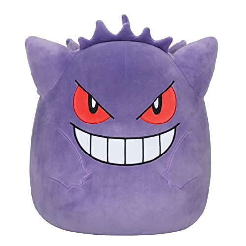 Pokémon Squishmallows 10-Inch Gengar Plush - Add Gengar to your Squad Ultrasoft Stuffed Animal Medium Plush 3+