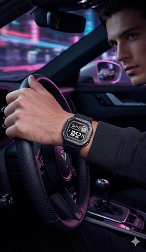 Image of V2A DIGITRON-KUBIX 3043 Digital Watch for Men | Retro Square Display | Urban Streetwear Sports Watch with Dual Time, Countdown Timer, Alarm, Backlight & 50M Water Resistance
