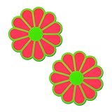 PASTEASE Glow in the Dark Pasties - Daisy: Neon Green & Glow in the Dark Neon Pink Petal Nipple Covers for Festivals, Raves, & Lingerie | Halloween Costume Accessory | Latex Free & Made in USA