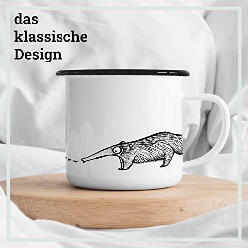 Ligarti Emaille Tasse (leicht & robust) | Camping Becher handveredelt in Deutschland | Trinkbecher für Kinder, Kaffeetasse, Emaillebecher… – Ansicht 4