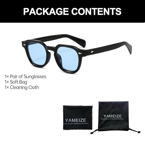YAMEIZE Vintage Small Rectangle Sunglasses for - Women Men Retro Square Eyewear UV400 Protection Shade Driving Outdoor4