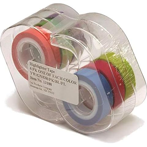 Lee Removable Highlighter Tape with Dispenser Cover