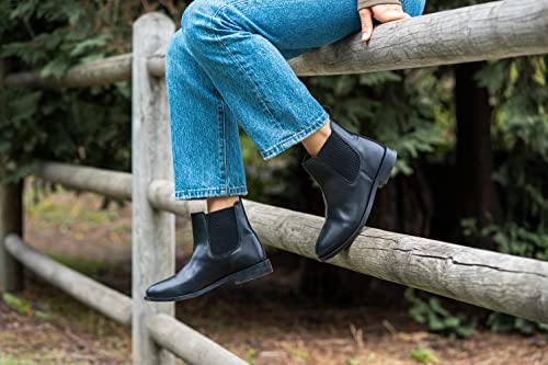 RESISTANCE Women's Black Chelsea Boots- Genuine Leather4