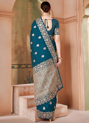 Image of Yashika Women's Pure Kanjivaram Silk Saree Soft Banarasi Style Wedding With Blouse Piece | Saree For Women | New Sari