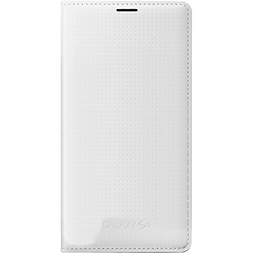 Samsung BT EFWG900BH   Funda tipo flip con soporte de tarjeta para Samsung Galaxy S5 G900F, color blanco