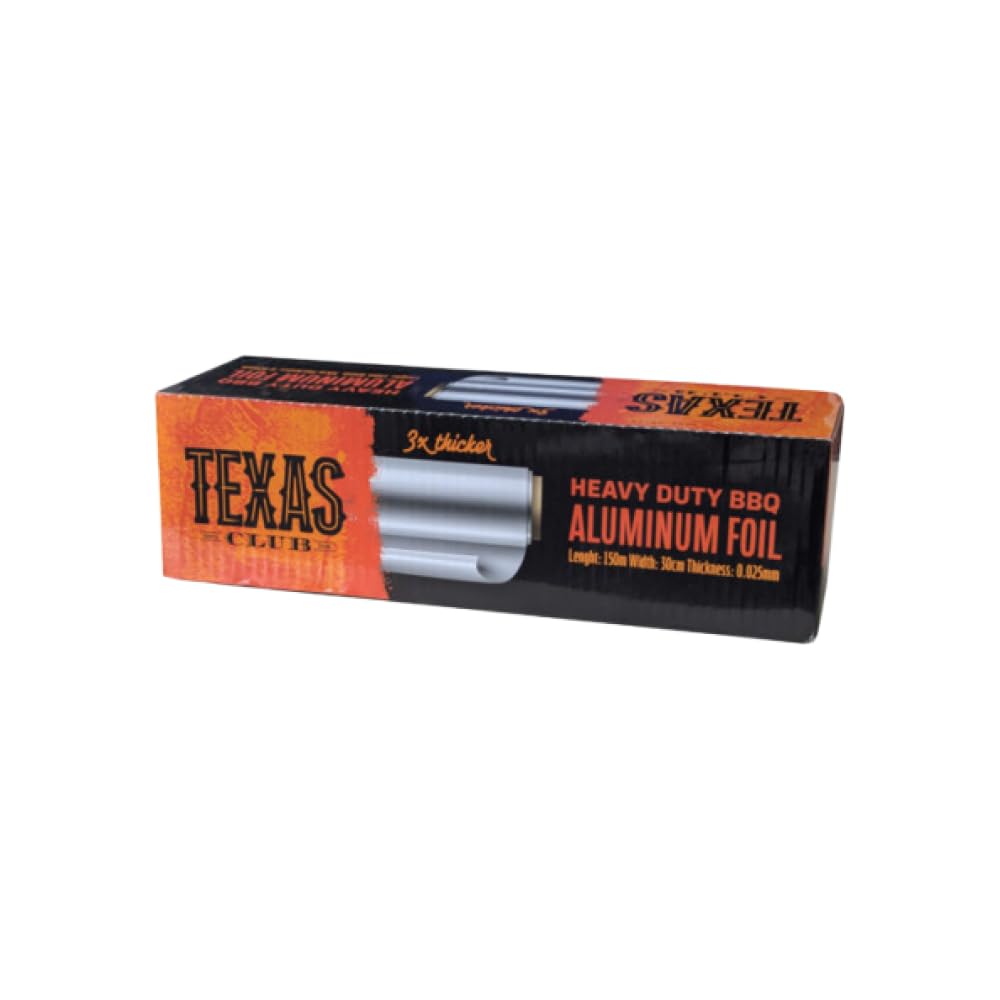 TEXAS CLUB wytrzymała folia aluminiowa do grilla (D25 mm, W30 cm, L150 mm)