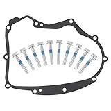 Misfart 594195 Crankcase Gasket Kit with Mounting Bolts Lawnmowers Crankcase Gasket Accessories Compatible with Briggs Stratton Small Gasoline Engines Replace Part 591911, 697227, 690945, 273488