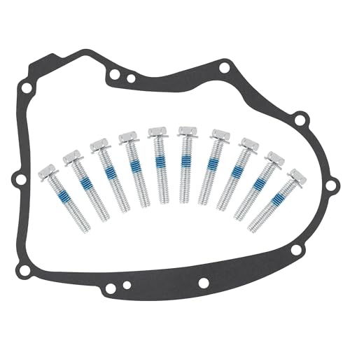 Image of 594195 Crankcase Gasket Kit with Mounting Bolts Lawnmowers Crankcase Gasket Accessories Compatible with Briggs Stratton Small Gasoline Engines Replace Part 591911, 697227, 690945, 273488