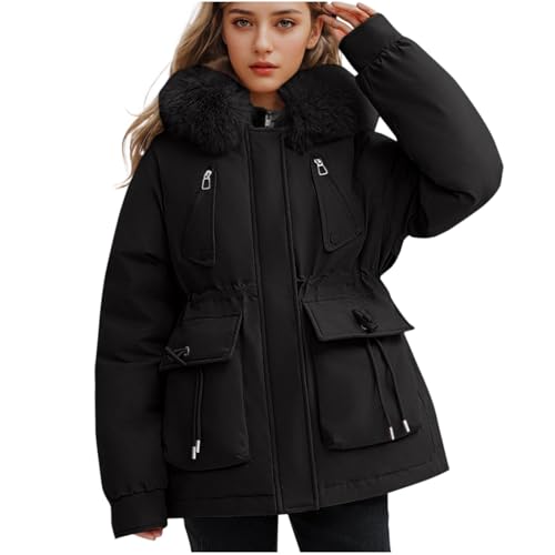 Padded Jacket for Women Fall Winter Long Sleeve Thermal Hooded Plain Puffer Jackets Hoods Coats Women 2025 Y2K
