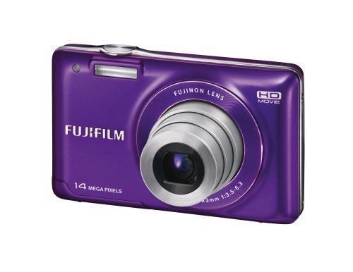 Image of Fujifilm FinePix JX500 14MP Point-and-Shoot Digital Camera (Purple) with SD Card, Carry Case