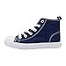 ZOOGS Fashion High-Top Canvas Sneakers Girls Boys Youth, Toddlers & Kids Navy, 3 Little Kid