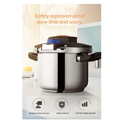 Steamers Stainless Steel Pressure Cooker Cookware Soup Meats Steamer Pot For All Stoves Including Induction 4L/6L/8L (Color : A, Size : 8L) #TOP3