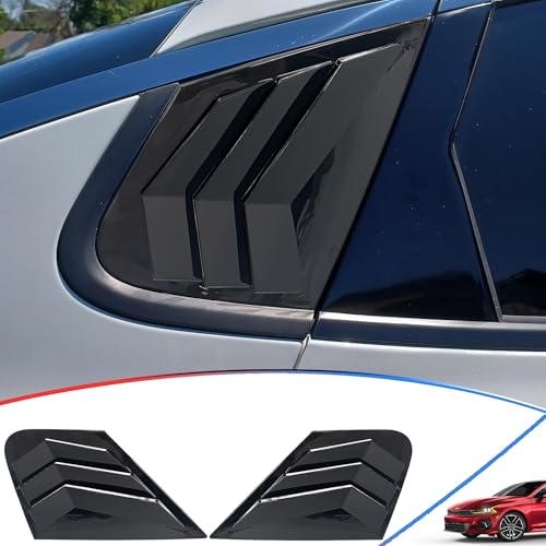 MXkanos Window Louvers, for Kia Optima/K5 2016 2017 2018 2019 2020, Bright Black Side Rear Window Louvers Body Kit Accessories for Cars