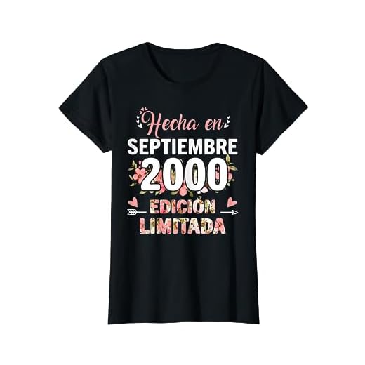 23 Años Regalo de Cumpleaños 2000 Mujer 23 Años Septiembre Camiseta