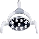 NYSJTYD Luz Bucal Dental, Luz De Examen Oral Quirúrgica Led con 9 Bombillas Led, Interfaz De Lámpara De Examen Operativo De 22 Mm para Sillón Dental, Iluminación Médica Quirúrgica