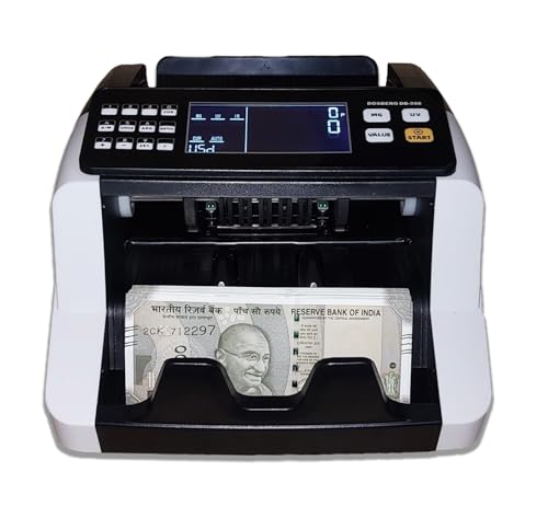 Dosberg DB-590 Cash Counting Machine I Fake Note Detection I UV/MG/IR Sensors I Advanced Counting and Detecting I Big LCD Display I 1000 Notes Per MIn (INR/USD/Euro)