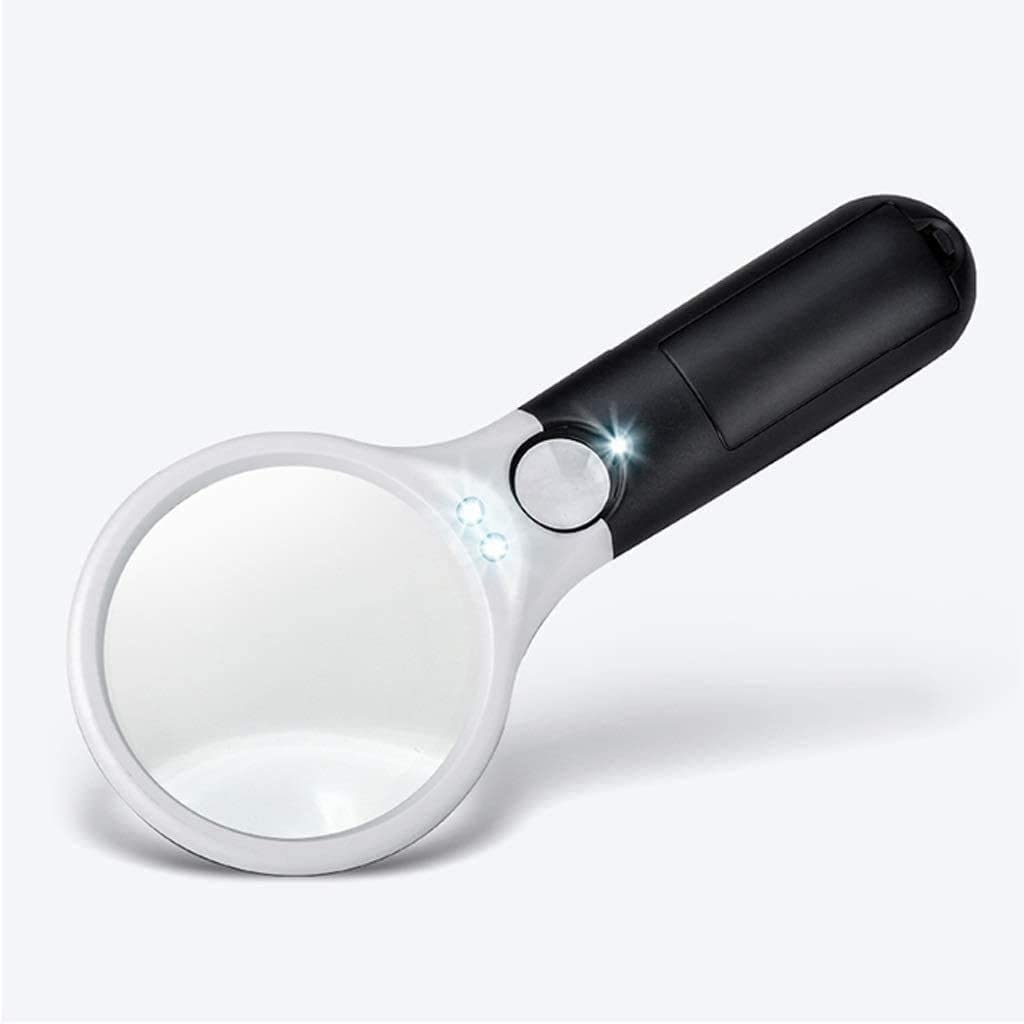 Lupa Lupa Gran Aumento Lupa de Mano LED con Luz 10 HD 20 Veces Lectura Antigua Estudiantes Infantiles Lupa Portátil Matrimonio