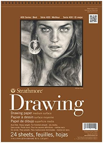 Strathmore (400-5) STR-400-5 24 Sheet No.80 Drawing Pad, 11 by 14", 11"x14", Cream