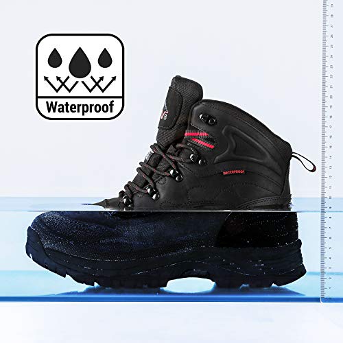 Nortiv 8 Men'S A0014 Black Insulated Waterproof Construction Hiking Winter Snow Boots Size 10.5 M Us thumb #2