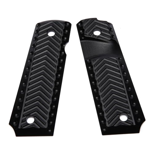 Guuun G10 1911 Grip with Epaulettes Texture for Optimal Hand-Feel Unparalleled Control and Includes Screw Set - Blak