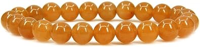 Angelstones Handmade Natural Healing Gemstone 8mm Round Beads Stretch Crystal Bracelet 7 Inch Unisex