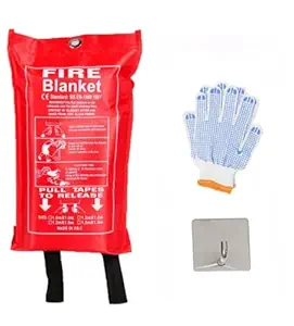 OAKOB FireGuard Pro Emergency Fire Blanket - Safety for Home, Kitchen, and Car - Flame Retardant, Quick and Easy to Use - Compact and Reliable Fire Suppression Device