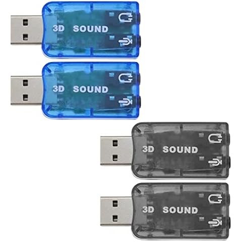 Tarjeta de sonido externa USB 5.1 Be In Your Mind con puertos de auriculares y micrófono de 3.5 mm Cover