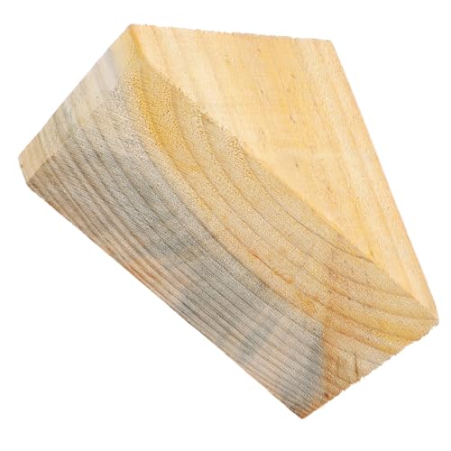 Cale de roue portable en bois et fer beige pour stabiliser les pneus de caravane