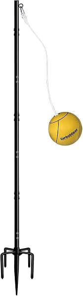 Garbuildman Tetherball Set with Ball & Rope for Outdoor Backyard, Adjustable Tether Ball Pole with Screw Reinforcement 5