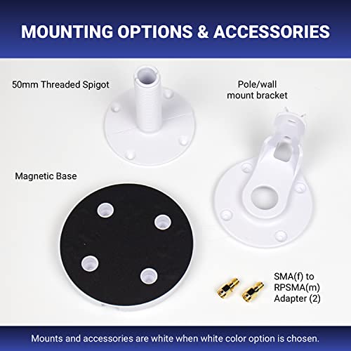 Poynting Puck-5 5-In-1 Transportation & M2M/Iot Antenna | 5G | 4G Lte | 2X2 Mimo | 2X2 Mimo Wifi | Gps/Glonass | 617-4200 Mhz | White #TOP6