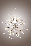 Mid Century Italian Starburst Chandelier 24 Light Edison Bulb Sparkling Sputnik