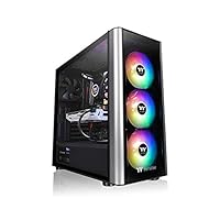 Thermaltake Level 20 MT ARGB | Mid-Tower-ATX-PC-Gehäuse | 2 x gehärtetes 4mm Glasseitenteil | 4X leise-120mm-RGB-Lüfter | schwarz