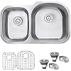 Ruvati 34-inch Undermount 40/60 Double Bowl 16 Gauge Stainless Steel Kitchen Sink - RVM4605