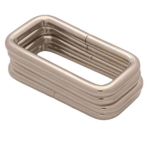 Generic Metal Silvery Rectangle Buckle 2" X 0.85" Inside Dimension For Strap Keeper Pack Of 6 #TOP1