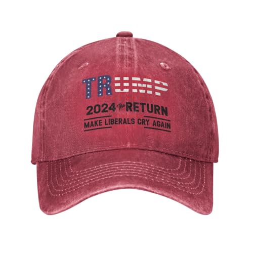 Anceky Lustiger Donald Trump 2024 Die Rückkehr bringt die Liberalen Wieder zum Weinen Trump-Liebhaber Geschenke Cowboyhut Baseballka