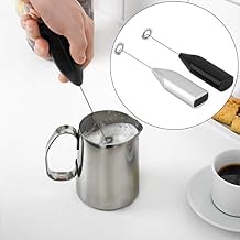 Coffee blender - Cordless Milk Frother Handheld Foamer Cappuccino Maker Latte Espresso Chocolate Coffee Metal Kitchen Mixer Handy Guard Stiring - Random